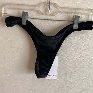 FOX SWIM black thong bikini bottom